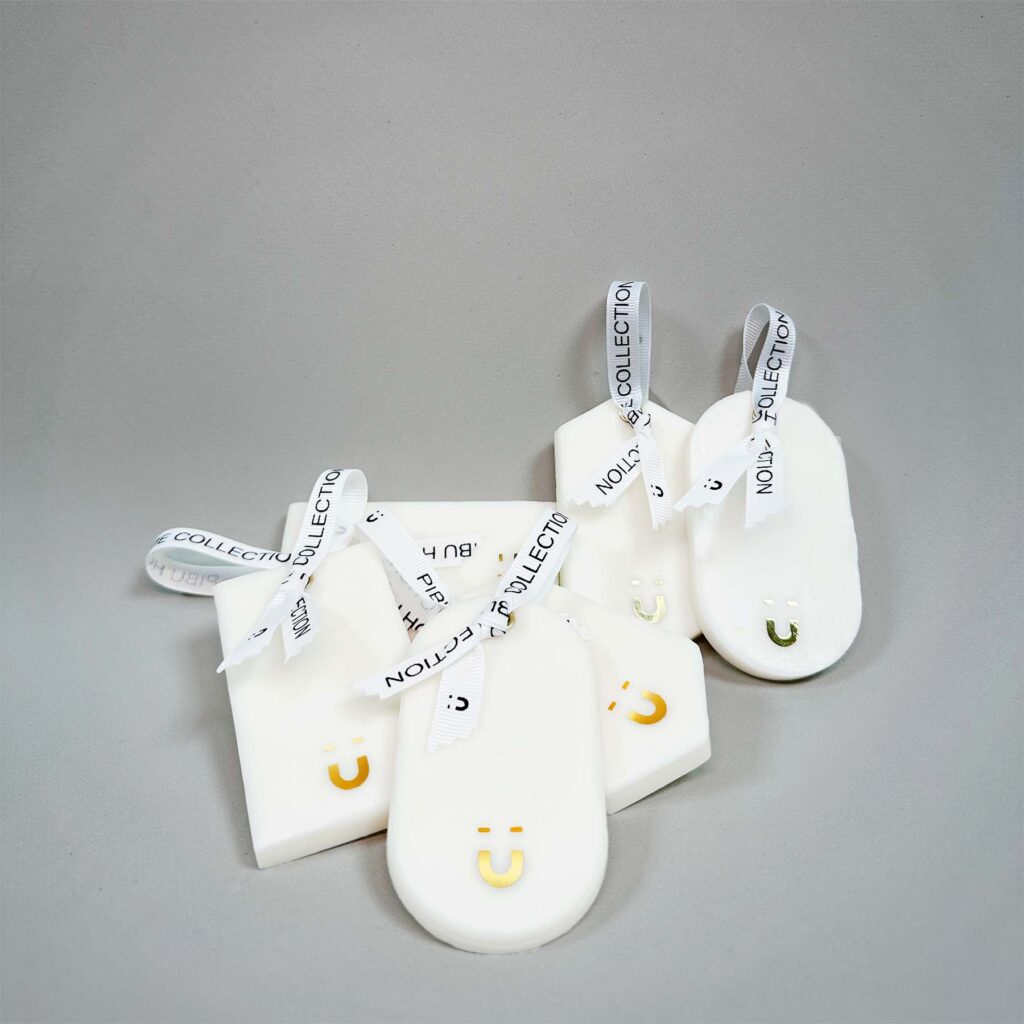 Ambientador sólido color blanco